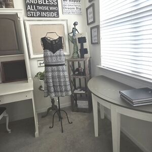 Material Girl Black Lace Swirl Detail Dress